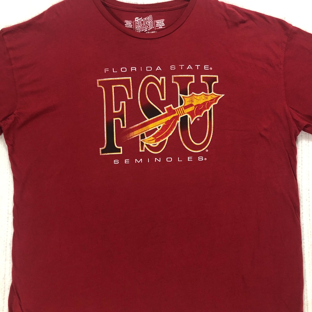 Retro Brand Florida State FSU Seminoles T-Shirt College Vault Garnet XXL NEW